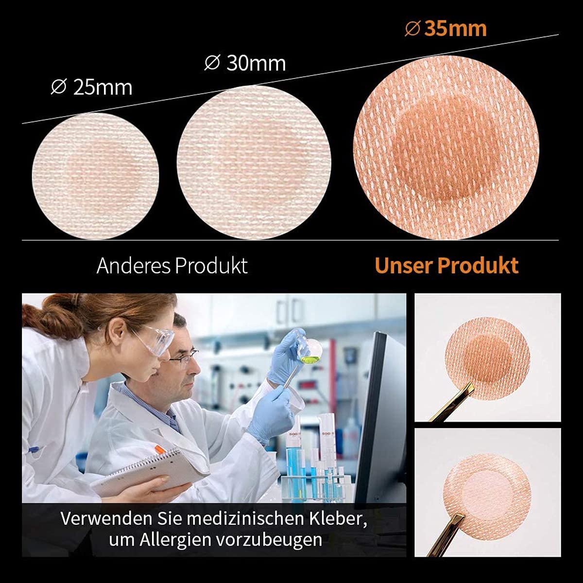 Copricapezzoli Paracapezzoli Uomo Running - Copri Capezzoli Adesivi, USA e Getta, Impermeabile Cerotti Capezzoli Maratona Corsa Sport, Nipple Covers, 35mm (Non Toccare la Superficie Adesiva)