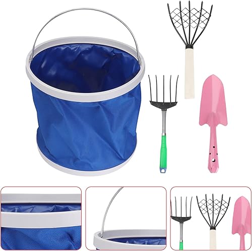 Miniatura 7 de 1 juego de rastrillo de excavación de mariscos de acero de alto carbono con mango de madera, herramienta profesional para la recolección eficiente