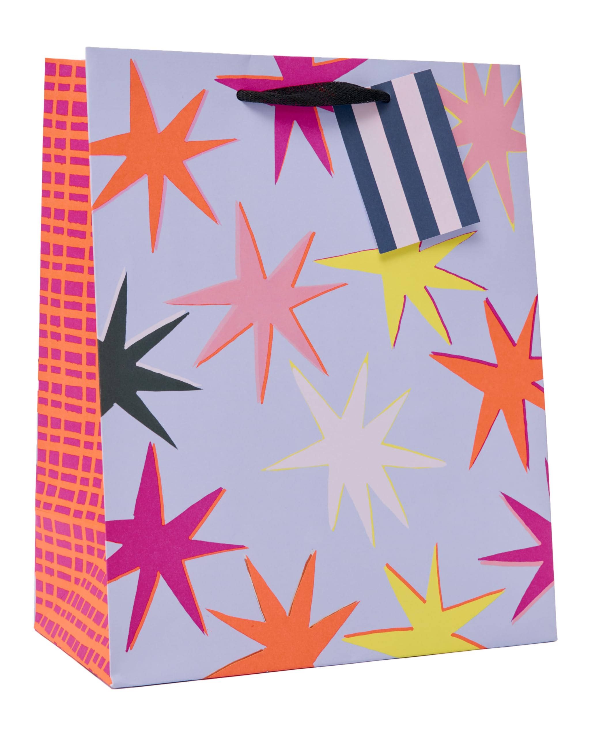 UK Greetings | Large Gift Bag | Bright Jagged Starry Design