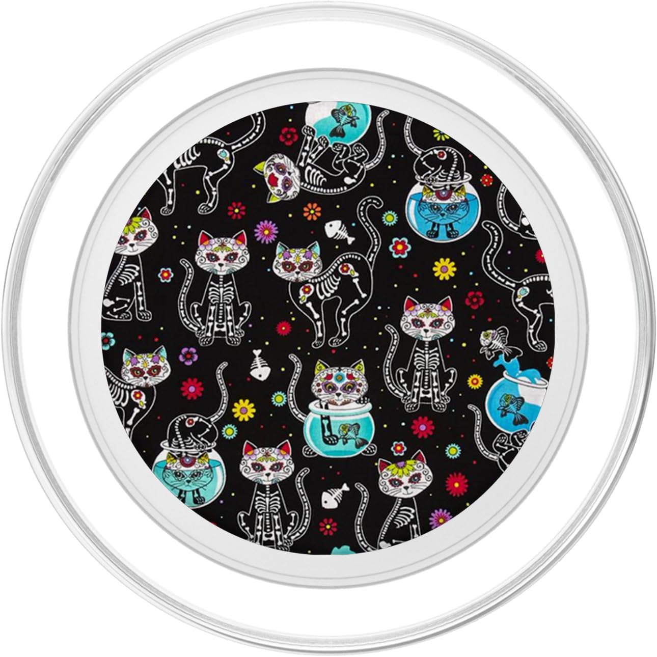 Watercolor Colorful Cat Print Pop Kitty Socket Mount Print PopSockets PopGrip: Swappable Grip for Phones & Tablets PopSockets PopGrip for MagSafe