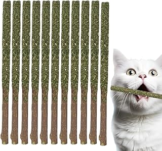 EYVRPAU Pack of 12 Catnip Sticks Matatabi Chew Sticks for Dental Care and Against Bad Breath Naturally Safe Cat Toy product image