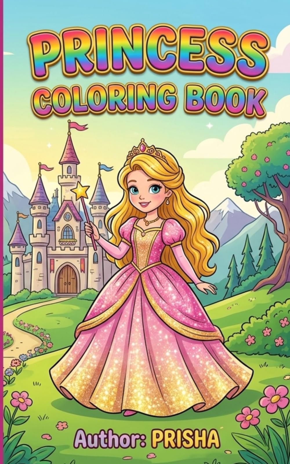 Princess Coloring Book: 50+ Unique Enchanting Designs: Featuring Royal Princesses, Magical Castles, and Fairytale Friends for Hours of Creative Fun