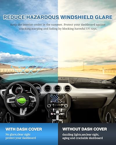 Miniatura 526 de FIILINES - Cubierta para tablero, accesorio para tablero de malla antideslizante, parasol sin reflejos y protector compatible con Toyota RAV4