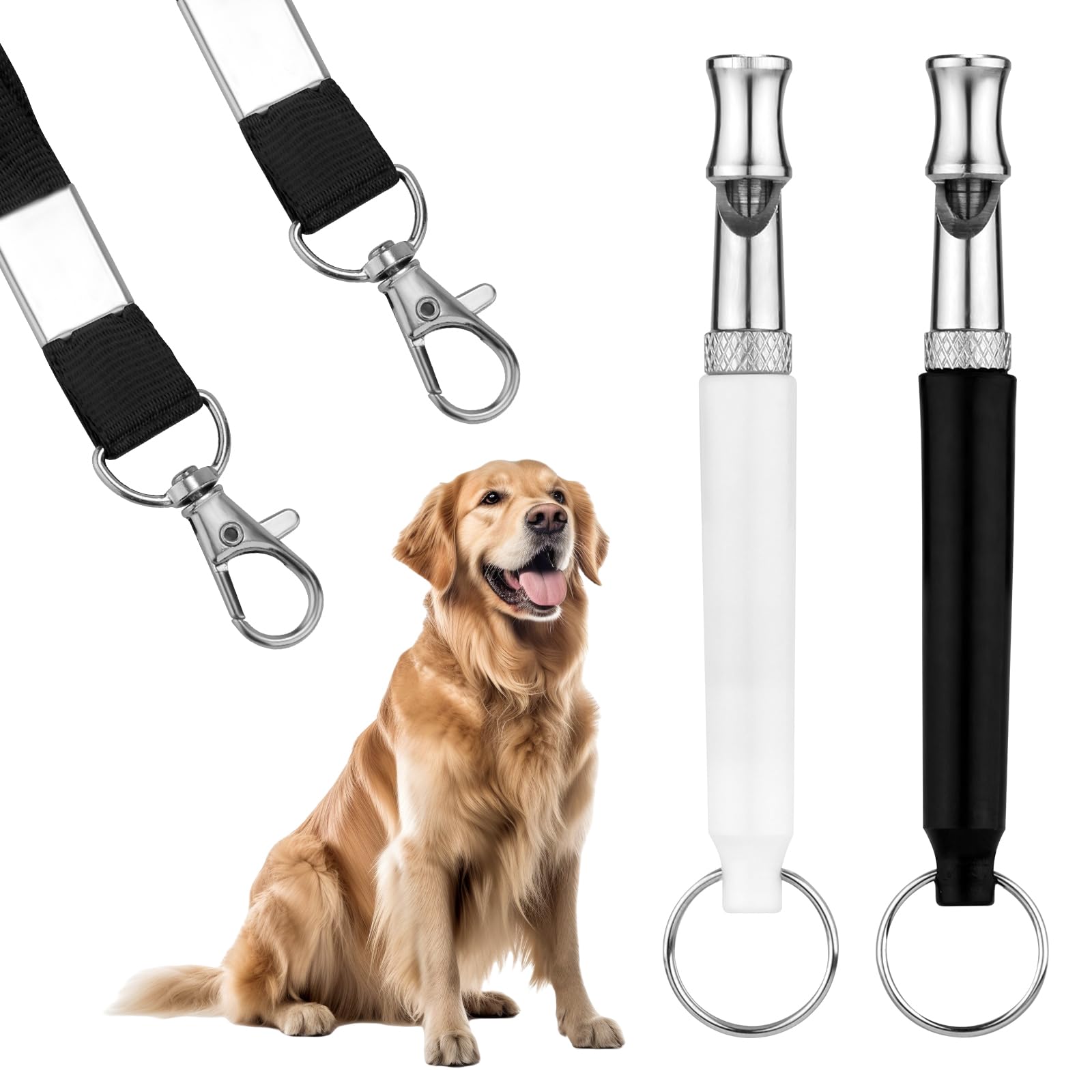Gosknor 2 Pack Dog Whistles with Lanyard