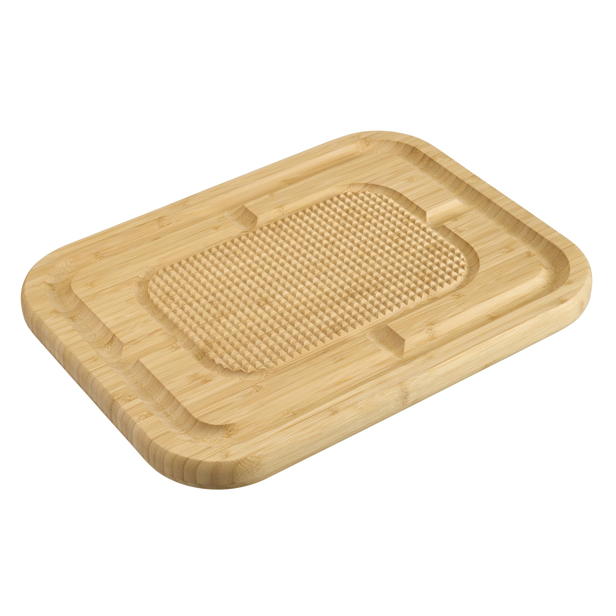 Cooks Professional Tagliere reversibile in bambù con scanalatura per succhi, lato liscio e ruvido, tagliere in legno antibatterico non poroso su entrambi i lati, 40 x 30 cm