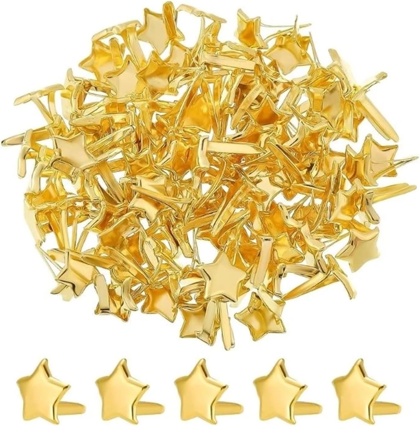 Brads 1000pcs Metal Paper Clasps Split Pins Round Head Clips for School Scrapbooking Paper Paper Clip for Crafts