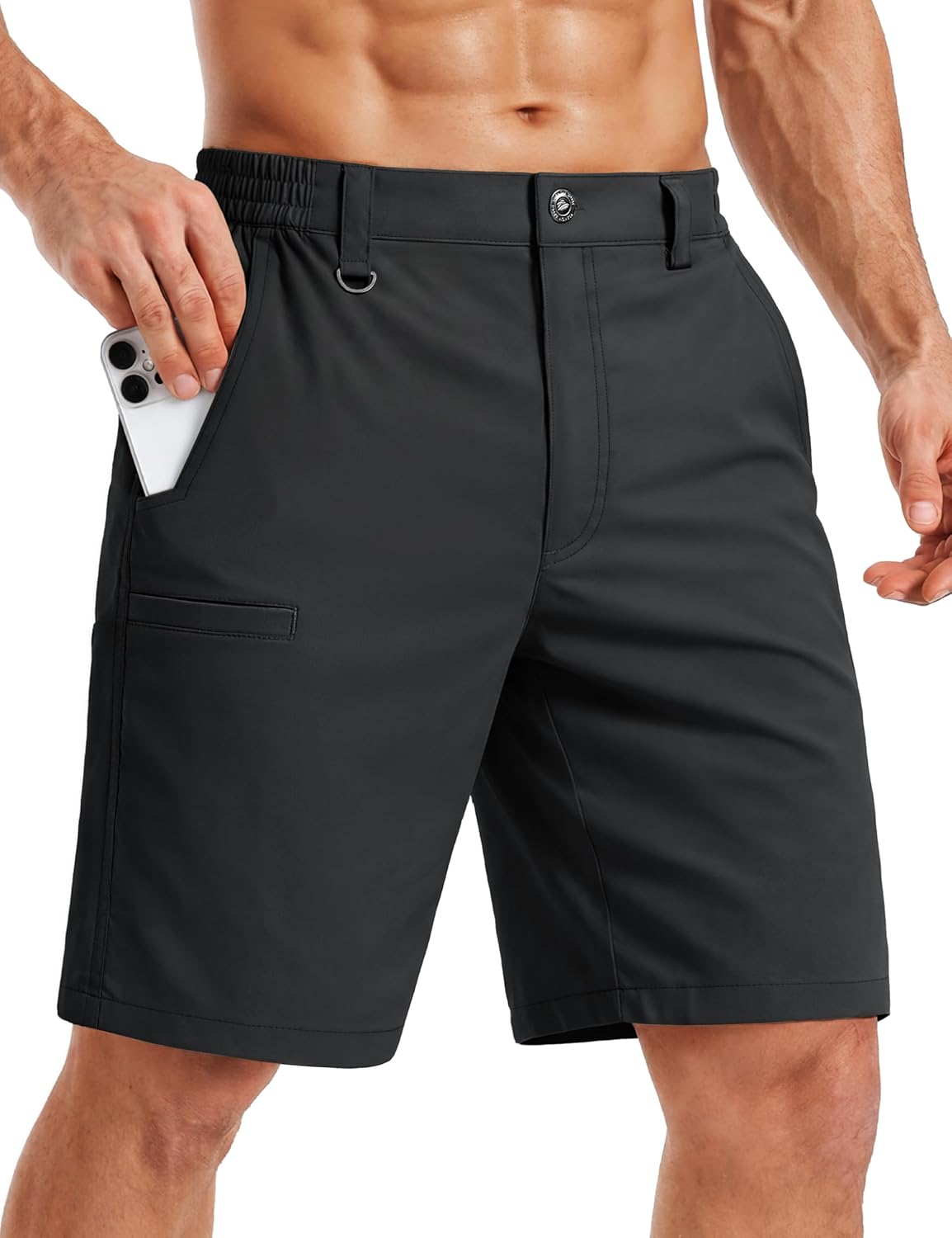 TACVASEN Men's Hiking Cargo Shorts Quick Dry Water-Resistant Lightweight Tactical Outdoor Work Shorts with 8 Pockets