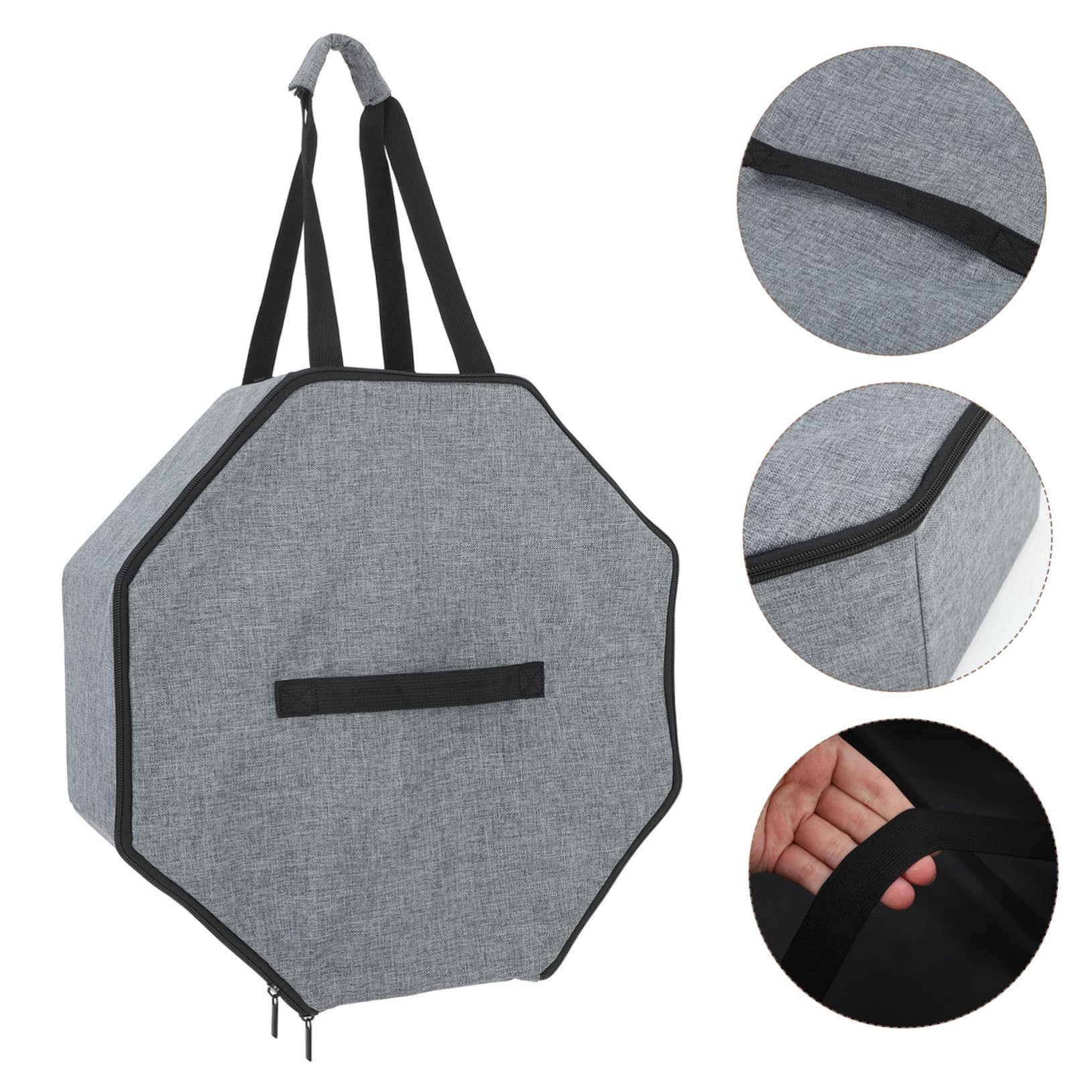 Luxshiny Faltbare Runde Hutbox mit Deckel, Große Ausführung, 1 Stück | Stoff und Pvc, für Lagerung und Reise, für Damen und Herren, Schützt Kopfbedeckungen