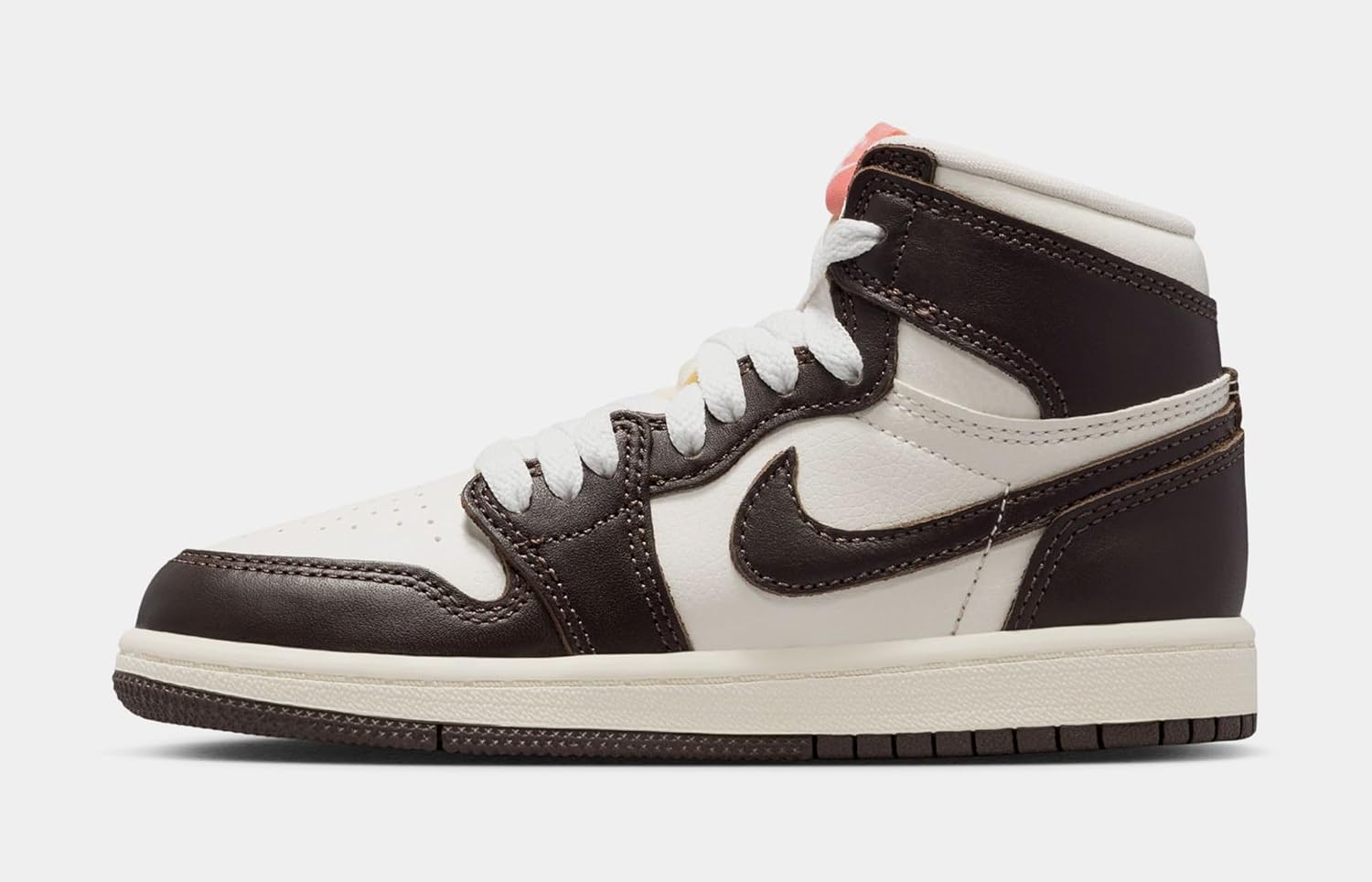 Air Jordan 1 Retro High OG Baroque Brown and Sail Preschool Lifestyle Shoes (Baroque Brown/Light Madder Root/Sail) Size 1.5