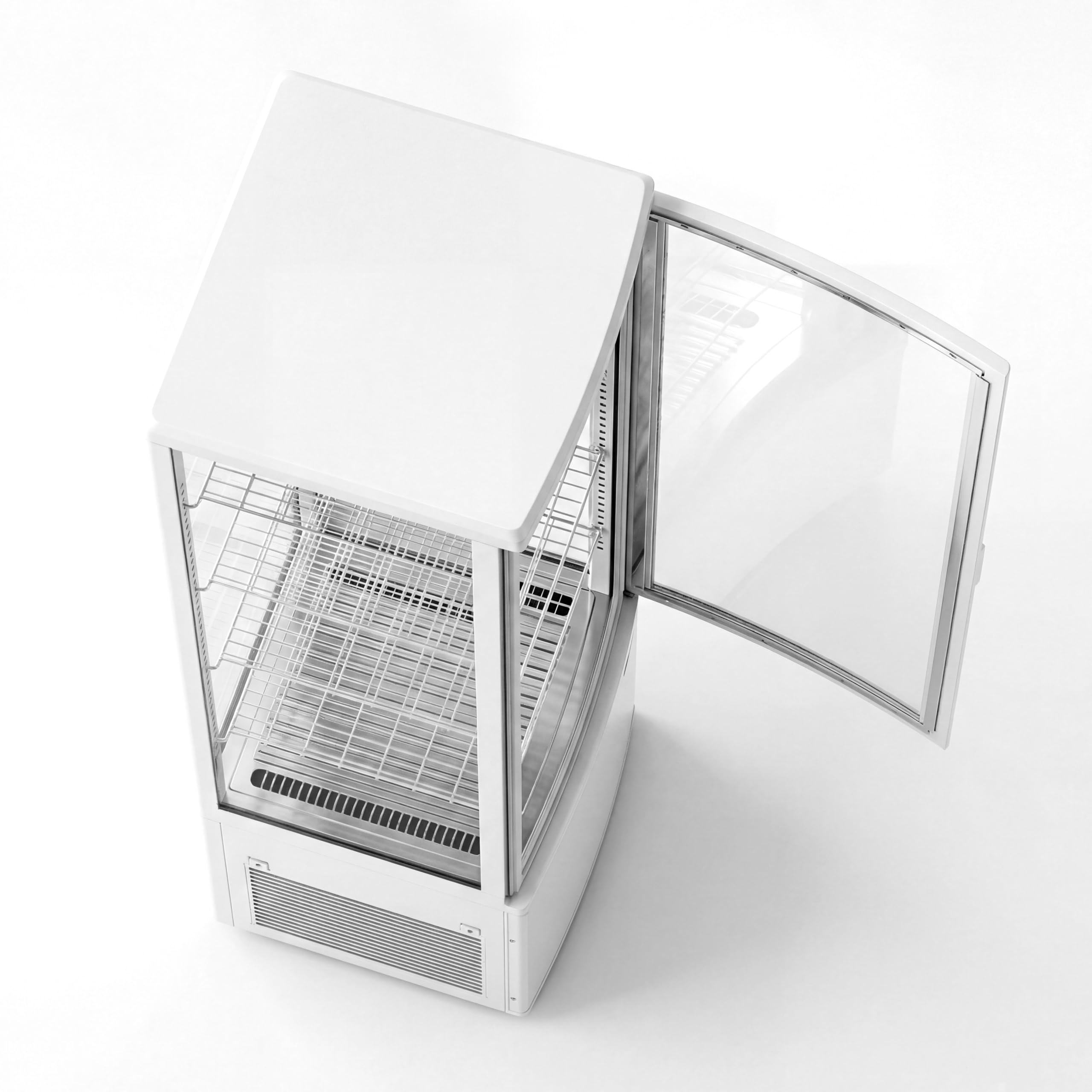 GGM Gastro Panoramavitrine 235 L, 1 Glastür, 515x485x1690 mm | Optimale Warenpräsentation, effiziente Umluftkühlung, automatische Abtaufunktion, energieeffiziente LED-Beleuchtung, robust