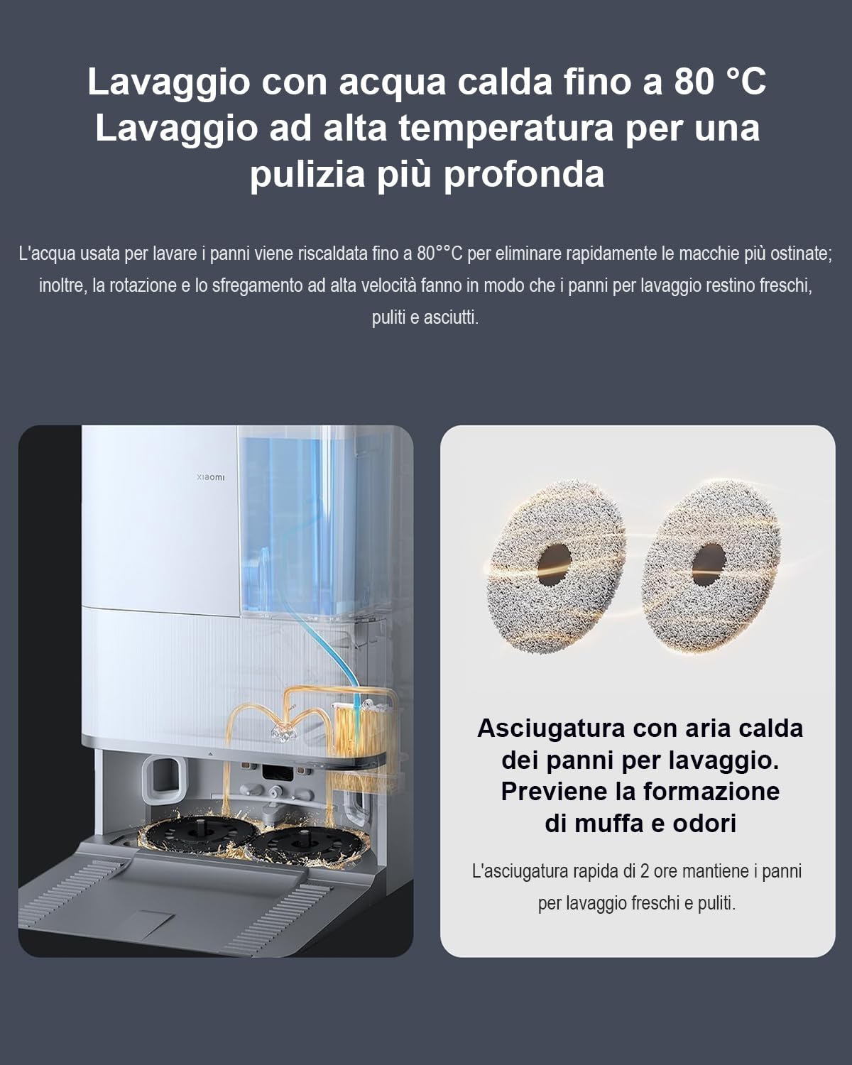 XIAOMI Robot Vacuum 5 Pro - Robot Aspirapolvere Lavapavimenti Intelligente,vacuum cleaner con Videocamera HD 5MP Supporto per chiamate unidirezionali,20.000 Pa,Radar intelligent
