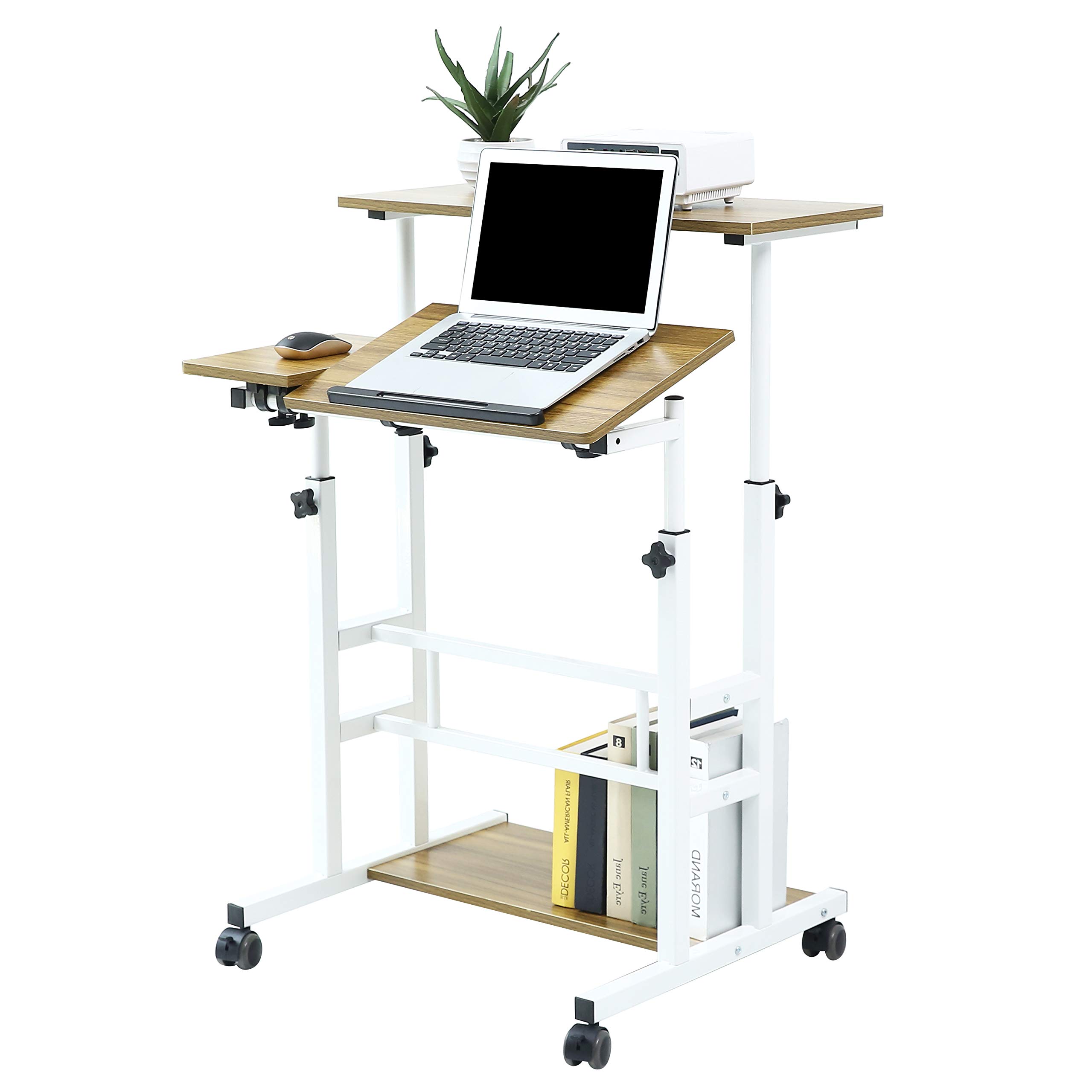 Amazon.com: UNICOO Portable Standing Desk on Wheels, Height