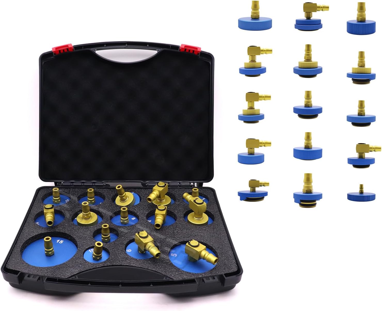 TRANSPEED Car Brake Fluid Bleeder Adapter Set Oil Bleeding Tool Kit Auto Master Cylinder