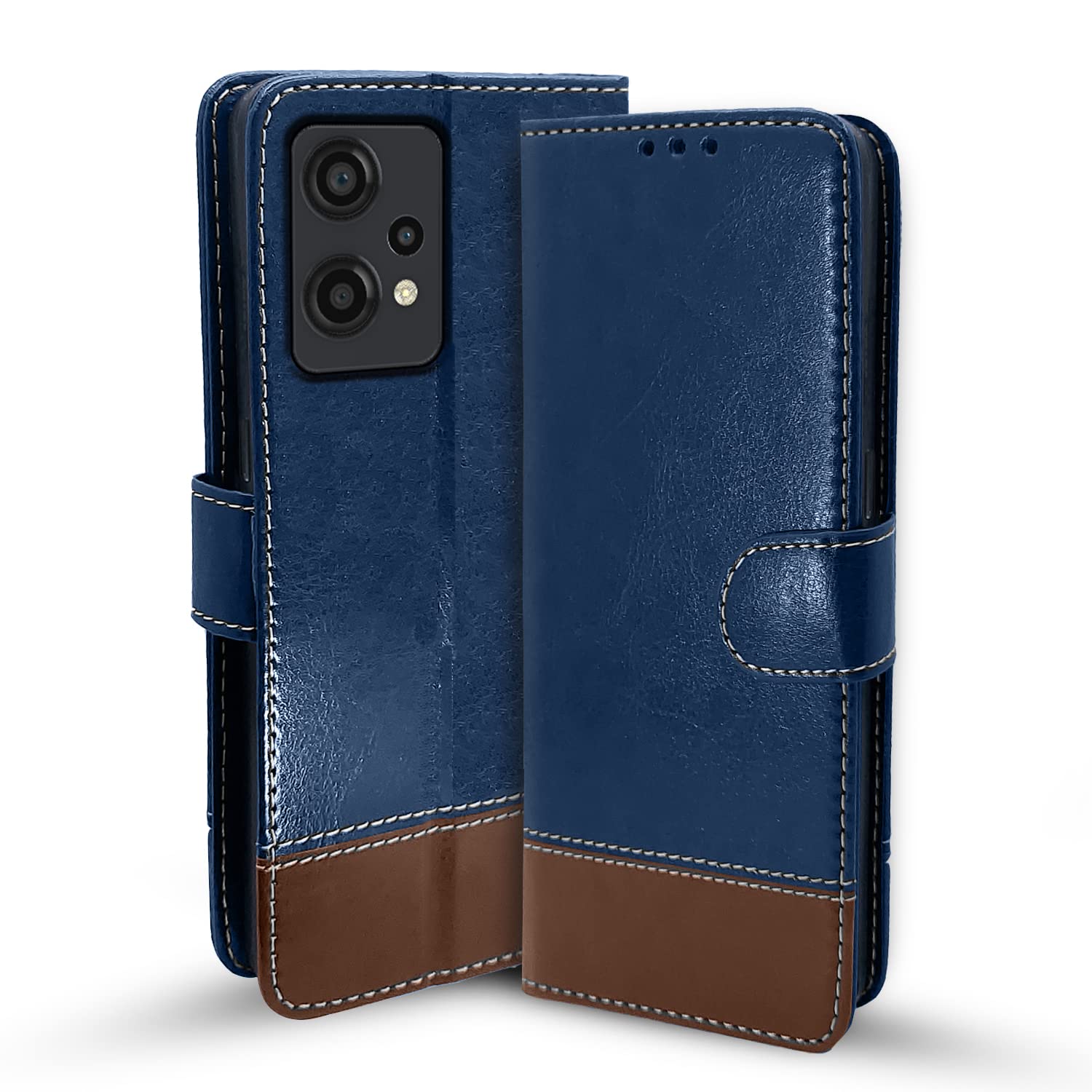 Pikkme Oneplus Nord Ce 2 Lite 5G Flip Cover | Dual-Tone PU Leather Finish | 360 Protection | Inbuilt Wallet & Stand | Magnetic Flip Case for Oneplus Nord Ce 2 Lite 5G (Blue & Brown) (B0B9NH6TXQ) Amazon Price History, Amazon Price Tracker