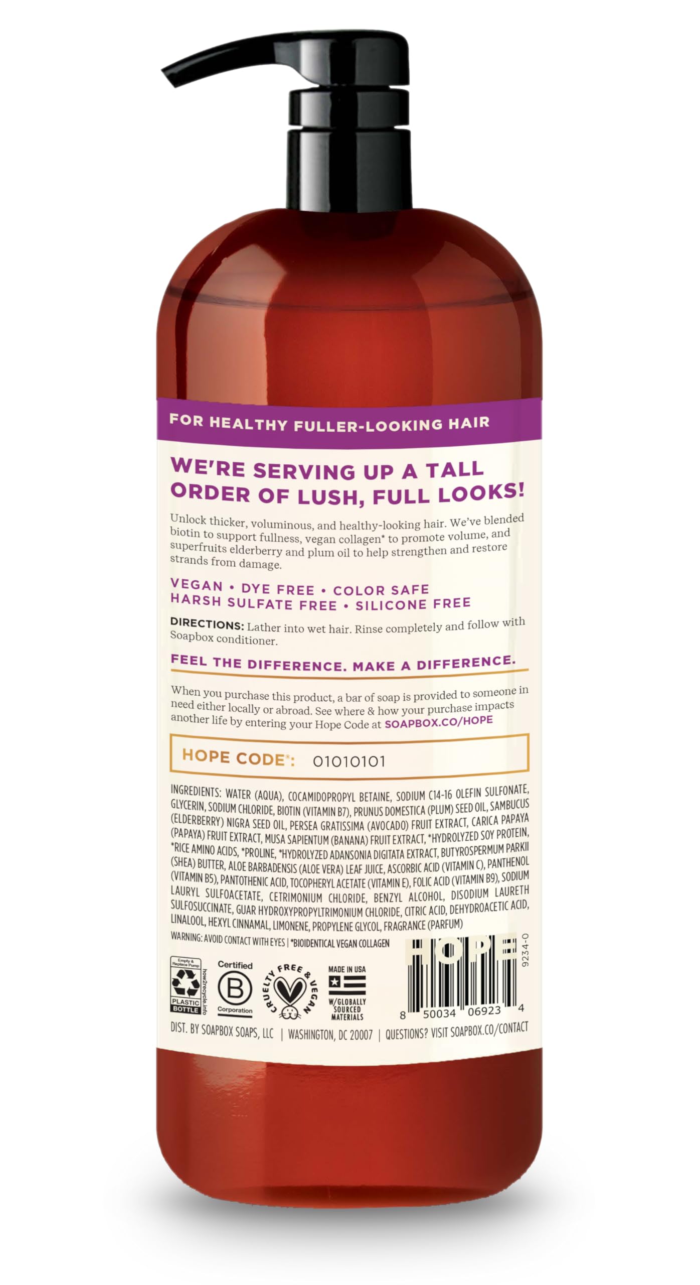 Shampoo Biotin Collagen Voluminizante Hair Care - Dettaglio