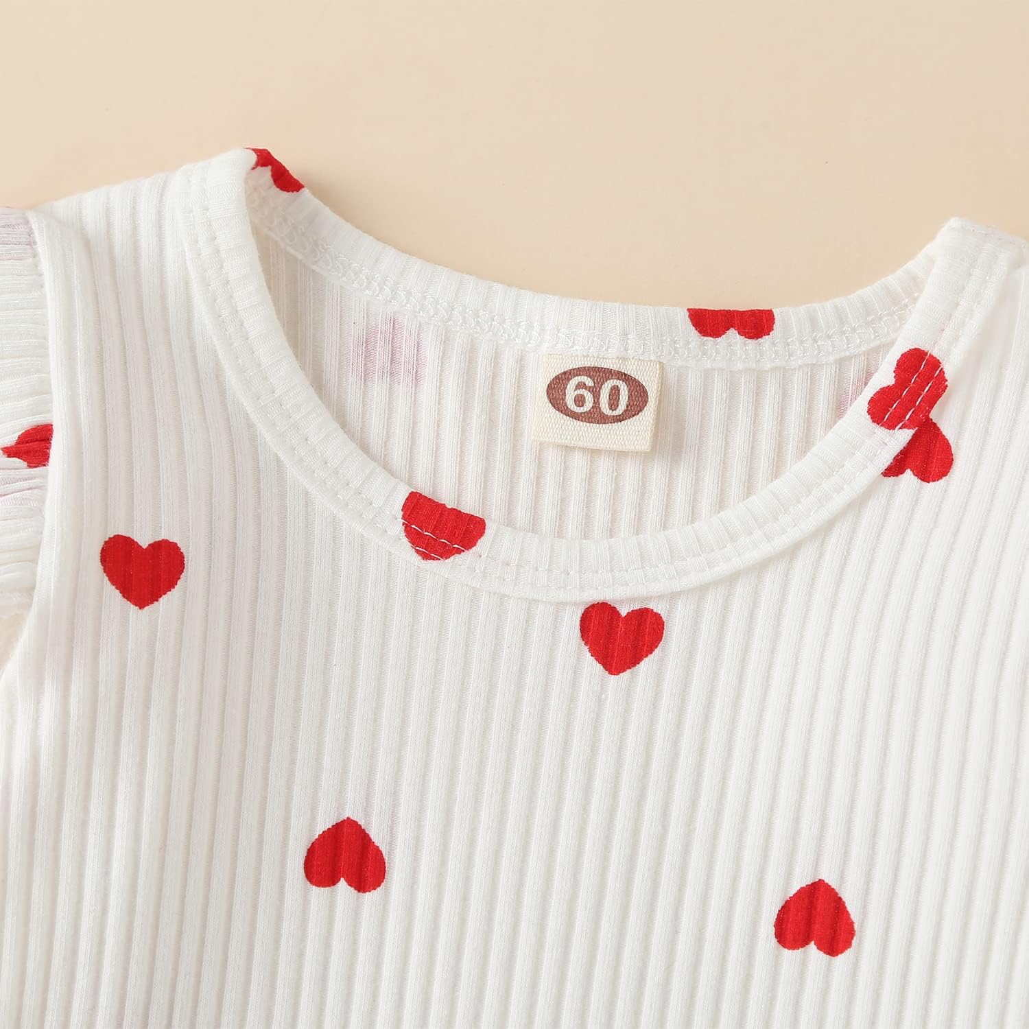 Fullfamous Baby Girl's 3pc Rib Frill Long Sleeve Romper and Pant Set - Image 6