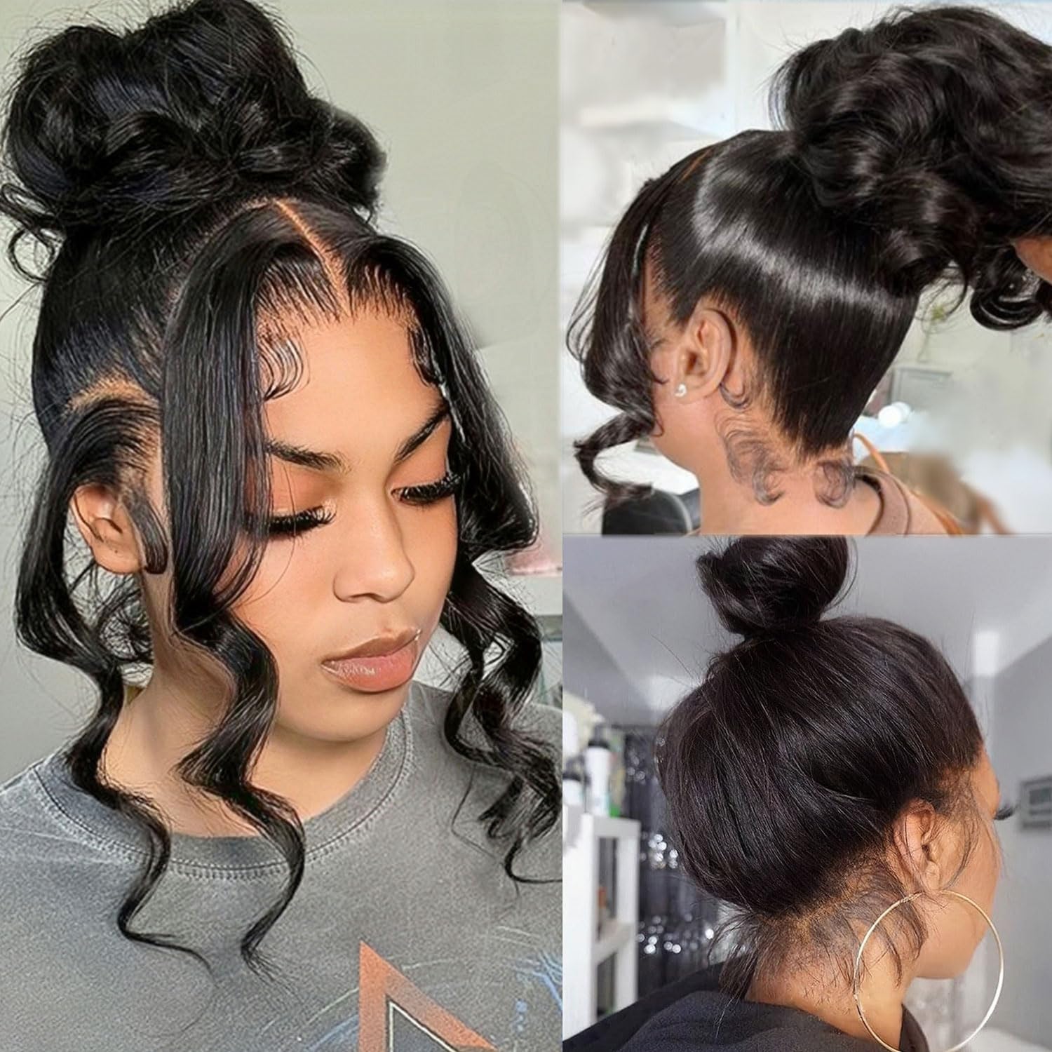 catti 360 Lace Front Wigs Human Hair Body Wave 220 Density HD Lace Front Wigs Pre Plucked Full Lace Wigs Human Hair For Women Natural Hairline With