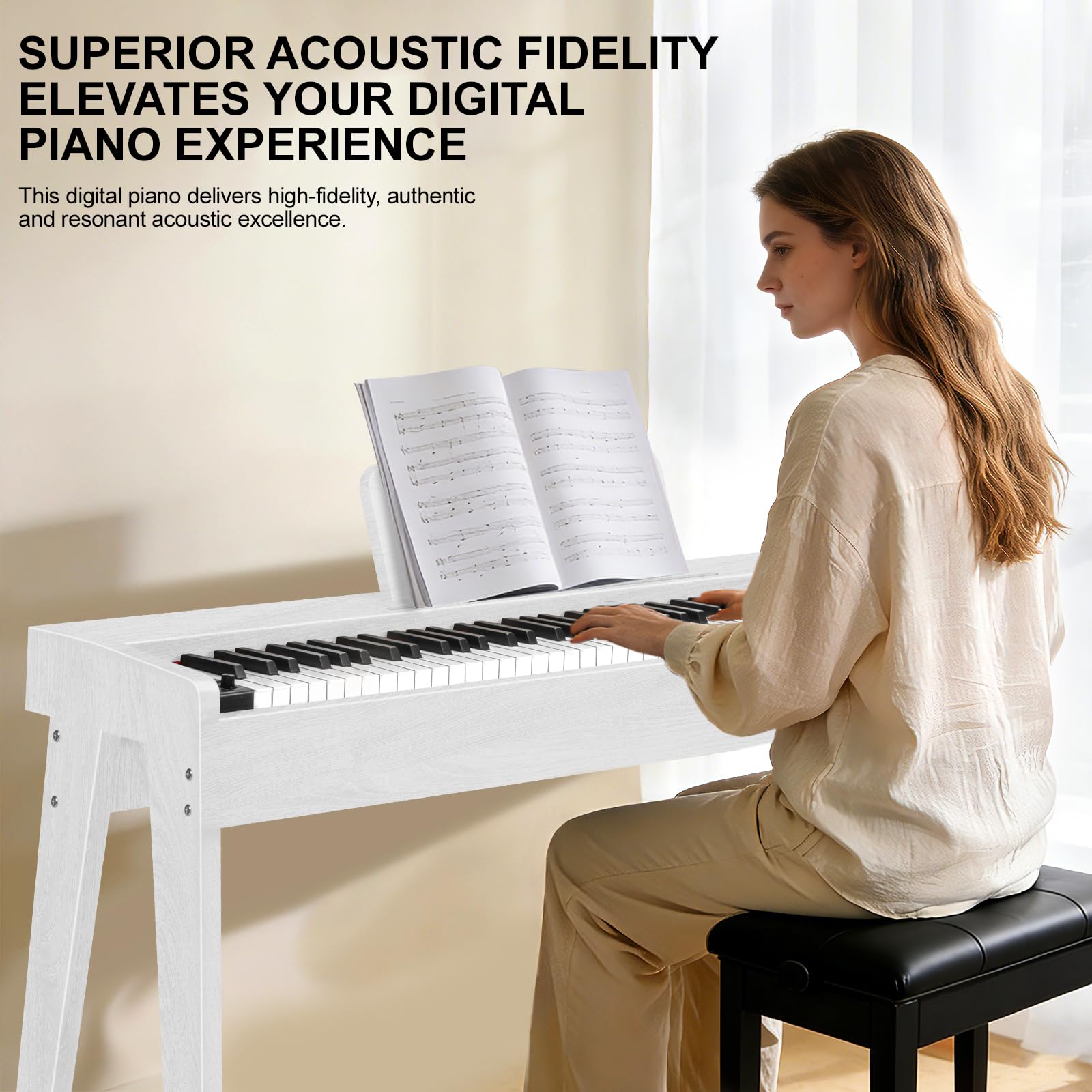 StudyoEmily セラミックカラフェ ボーンホワイト テミリカルメ Amazon.com: Vediya Digital Piano 88 Keys Semi-Weighted Full Size