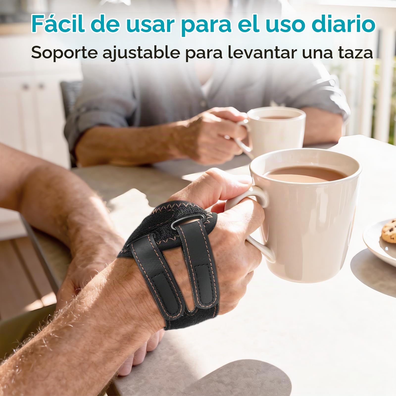 FORTEMOTUS Ortesis Pulgar CMC, Vendaje en Tela Transpirable para Articulación del Pulgar, Alivio Dolores Rizartrosis, Artrosis, Inestabilidad Articular, Mano Izquierda, Talla M