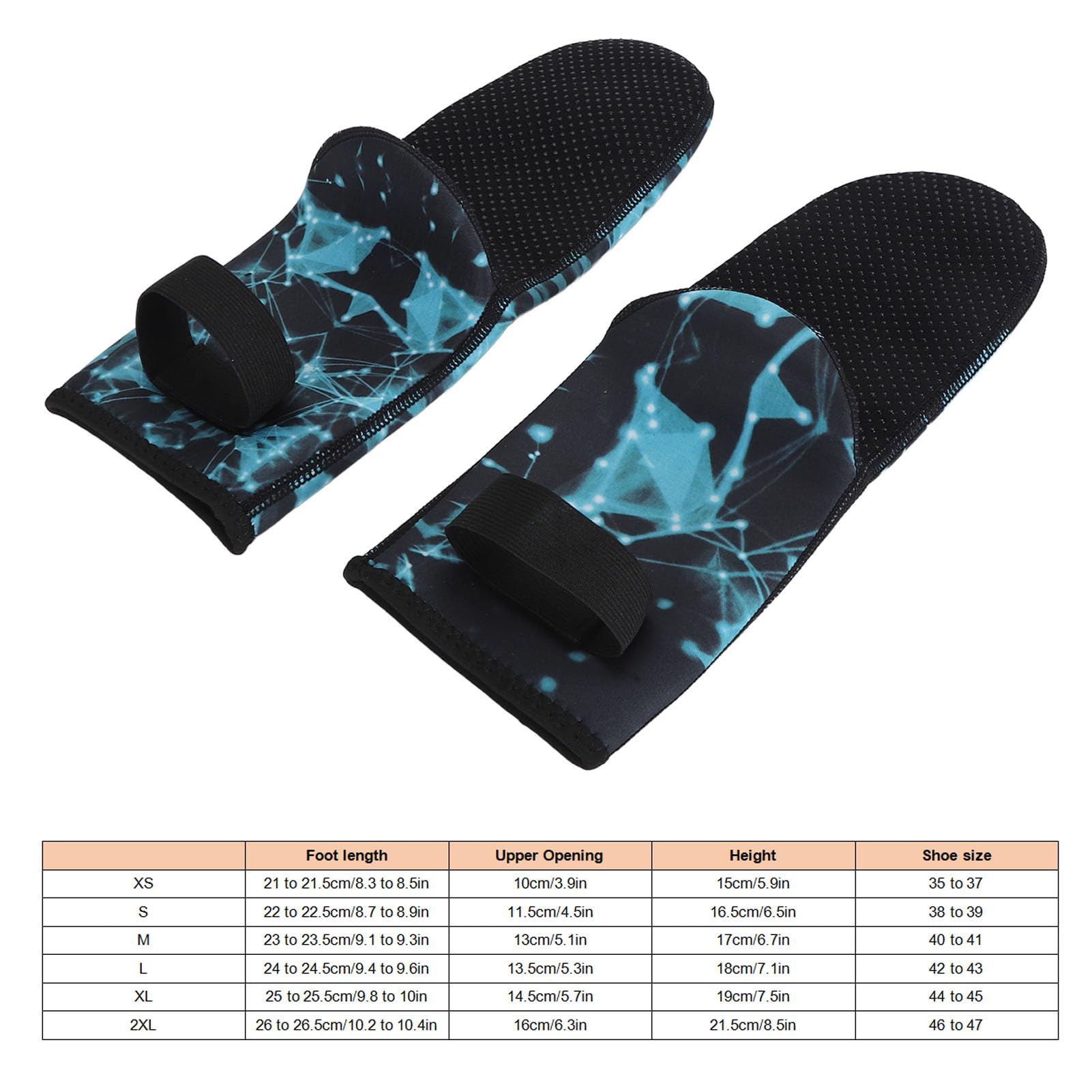 Neoprene and Nylon Diving Socks 3MM Anti Slip Thermal Beach Water Socks for Diving, Surfing, Snorkeling (XS)