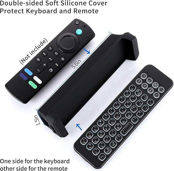 iPazzPort Mini Bluetooth Keyboard Wireless with Remote Case | For Amazon Firestick, Fire TV Stick /4K/Lite/Cube, Fire TV 3rd Gen, Echo Show 15.