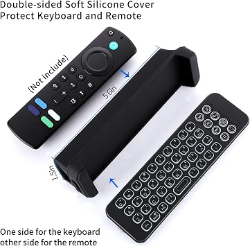 iPazzPort Mini Bluetooth Keyboard Wireless with Remote Case | For Amazon Firestick, Fire TV Stick /4K/Lite/Cube, Fire TV 3rd Gen, Echo Show 15.