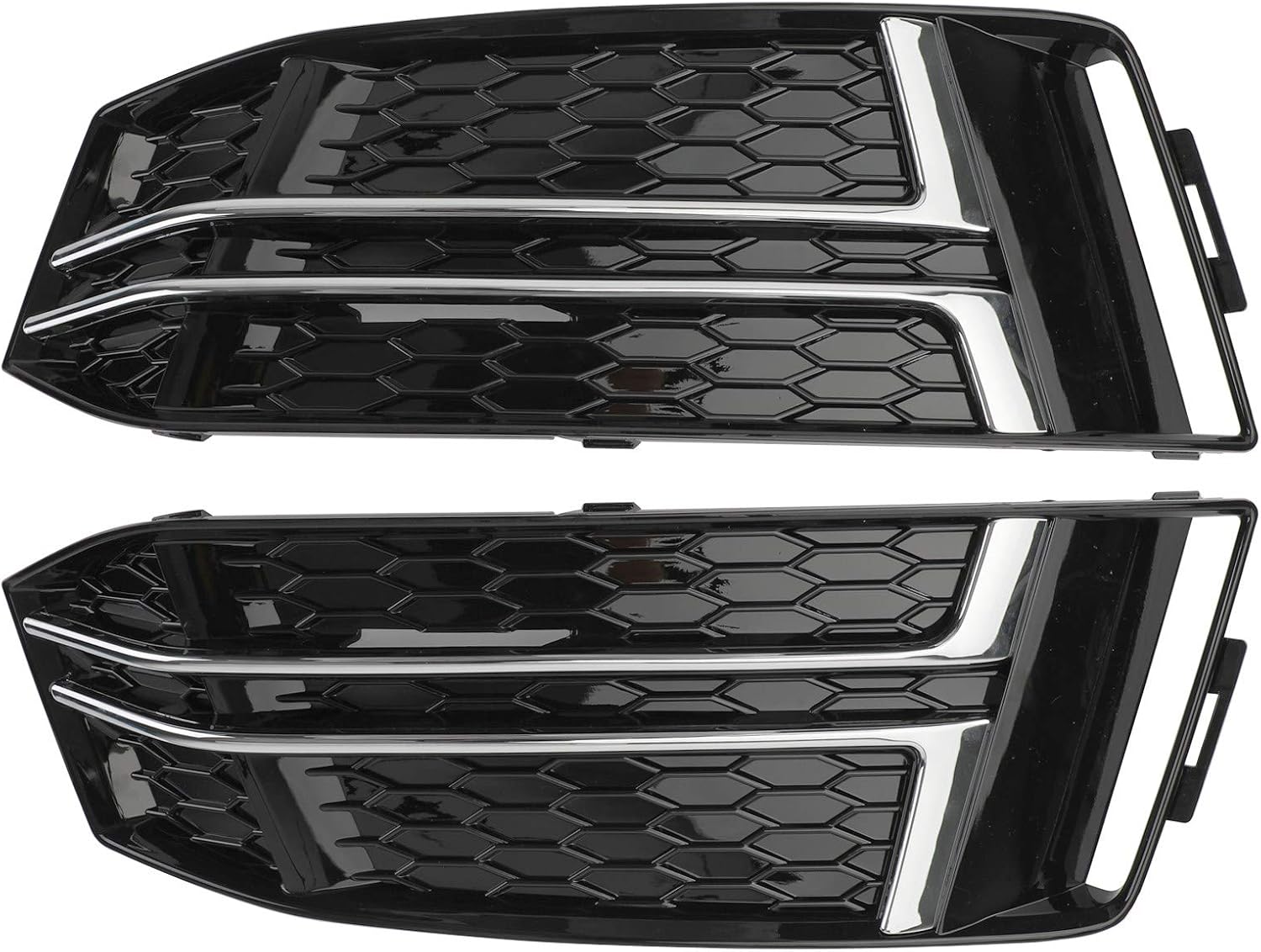 Artudatech Pair Front Bumper Grille Fog Light Cover Fits for AUDI A4 B9 S-LINE 2016-2018