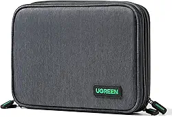 UGREEN Organizador eletrônico Bolsa de armazenamento para organizador de cabos de viagem para cabos de dados, carregador USB C, cartão SD, disco rígido, cabo de carregamento, mouse, banco de