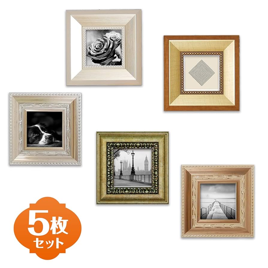 アンティークフォトフレームセット Amazon.co.jp: 小さい ミニ 額縁 額 アンティーク調 アート