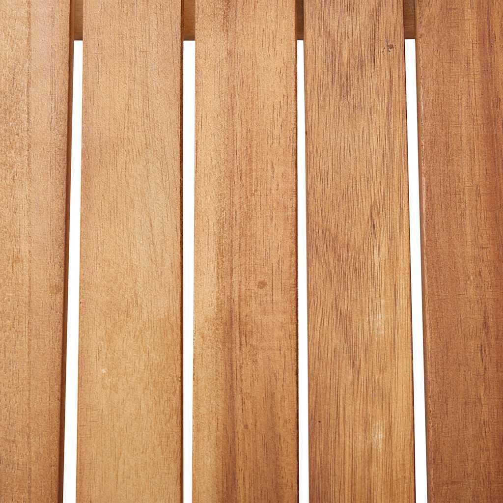 Stół ogrodowy 110 x 67 x 74 cm, z litego drewna akacjowego, odporny na warunki atmosferyczne, odporny na warunki atmosferyczne, łatwy do czyszczenia, idealny do użytku na zewnątrz, rustykalny