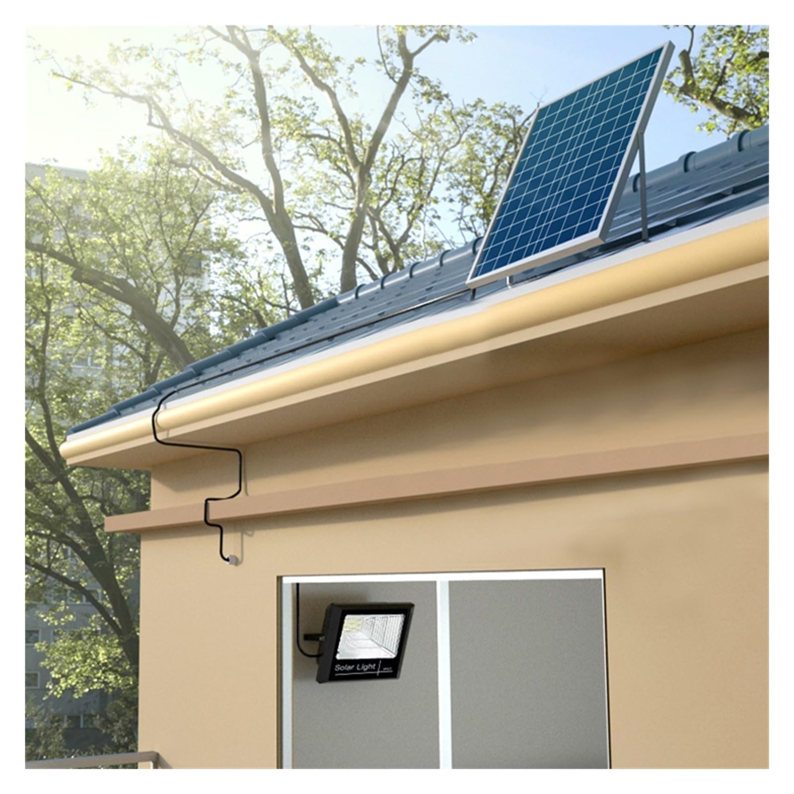 Potente luz Solar LED, s reflectores solares for Exteriores con Control Remoto for jardín, Pared de Calle, Solar for Paisaje