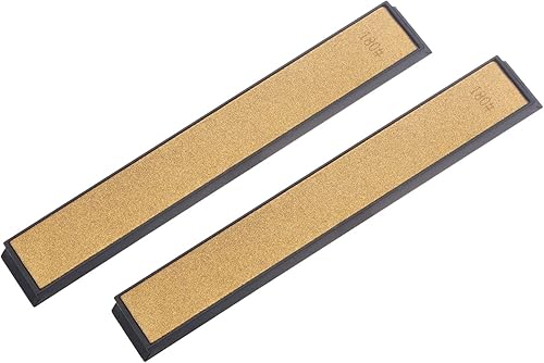 uxcell Piedra de afilar de diamante, 6 x 0.8 pulgadas (5.906 in x 0.787 in) 180 granos con revestimiento de titanio afilador de piedra de afilar