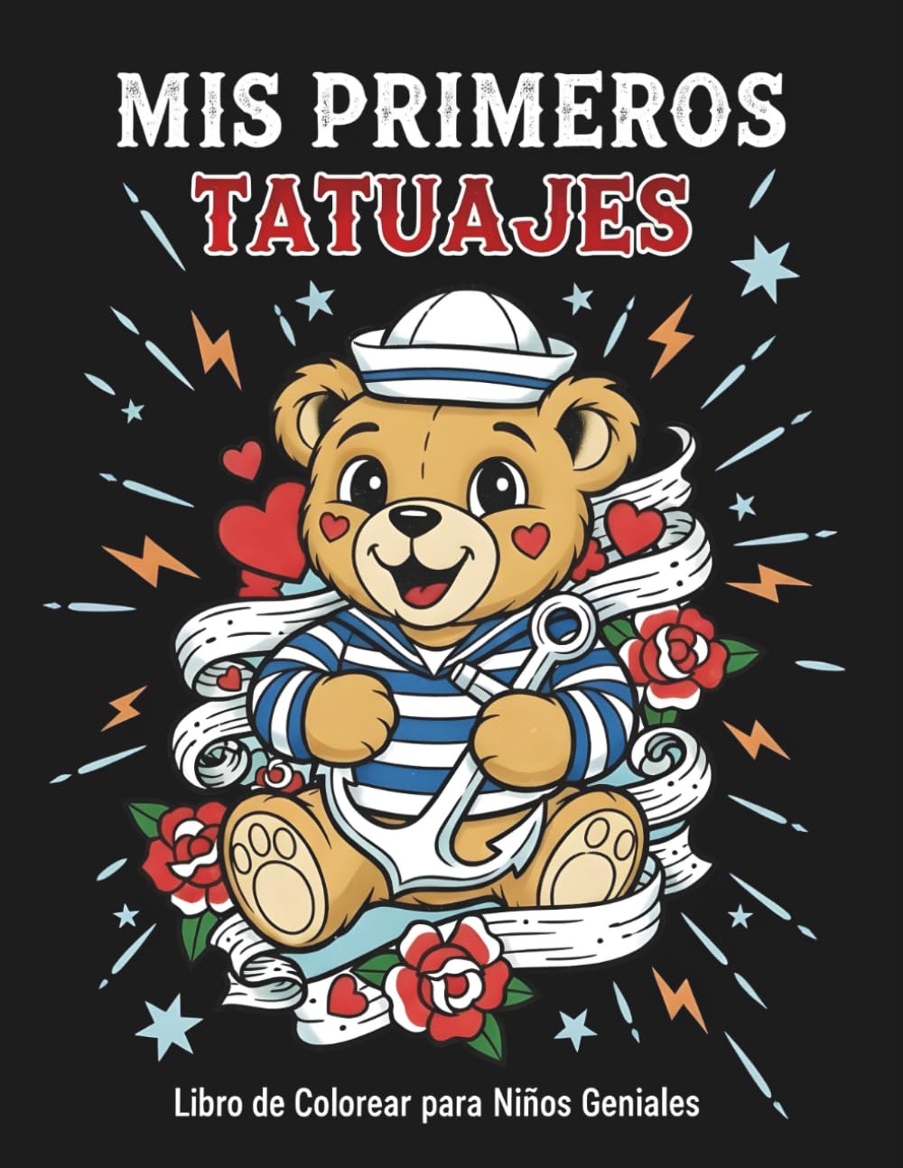 Mis primeros tatuajes libro de colorear para niños geniales: Diseños de tatuajes fáciles para colorear, actividades artísticas para niños, Dibujos de ... el aprendizaje y entretenimiento infantil.