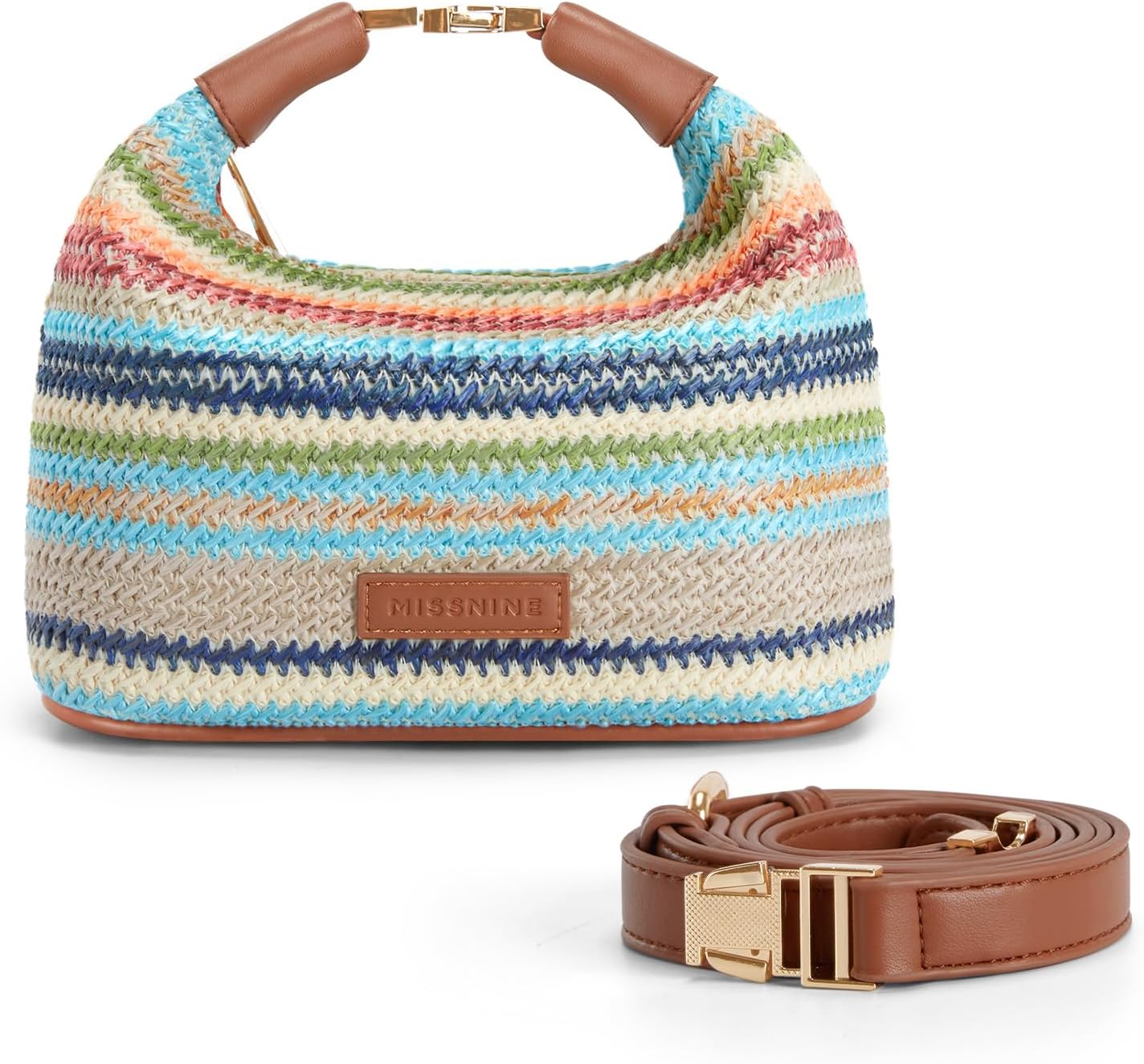 Missnine Small Straw Purse Women Summer Woven Purses Handbag