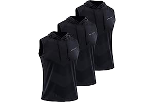 Nelus 3 pack Tank Men's Sleeveless Workout Running Shirts