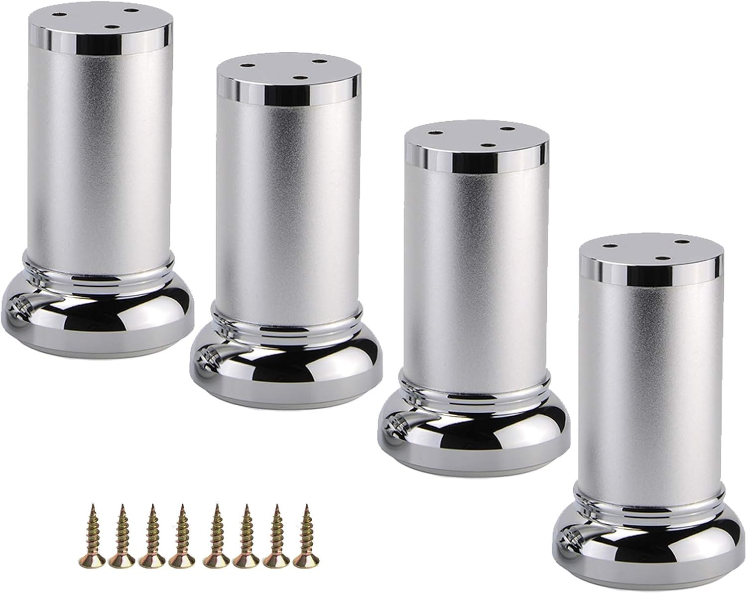 4 Aluminum Alloy Furniture Legs Metal Table Legs Non-Slip/Durable Adjustable 0-20Mm Strong Grip Sofa Legs Various Sizes 8cm