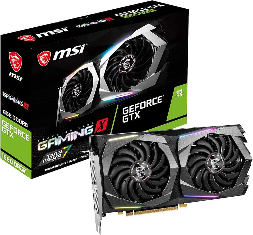 MSI Gaming GeForce GTX 1660 Super 192-bit HDMI/DP 6GB GDRR6 HDCP Support DirectX 12 Dual Fan VR Ready OC Graphics Card - View 1