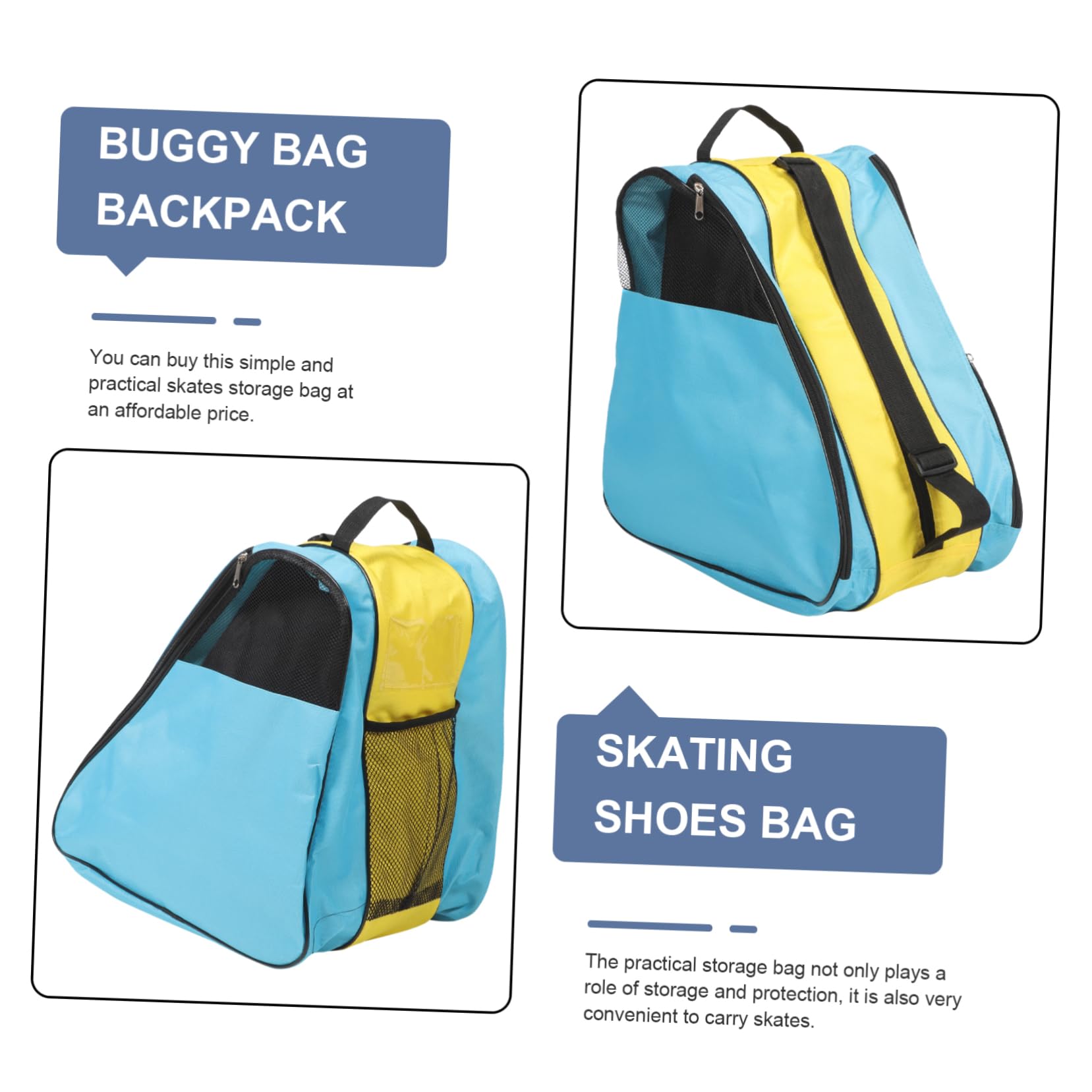 TOYANDONA Borsa per Pattini a Rotelle in Nailon, Comoda da Trasportare, per Protezione e Custodia, per Donna e Uso Sportivo