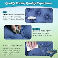 Vista 5 de Colchoneta de dormir para campamento, almohadilla de dormir aislada de 4 pulgadas de grosor para invierno, colchón inflable ultraligero con almohada