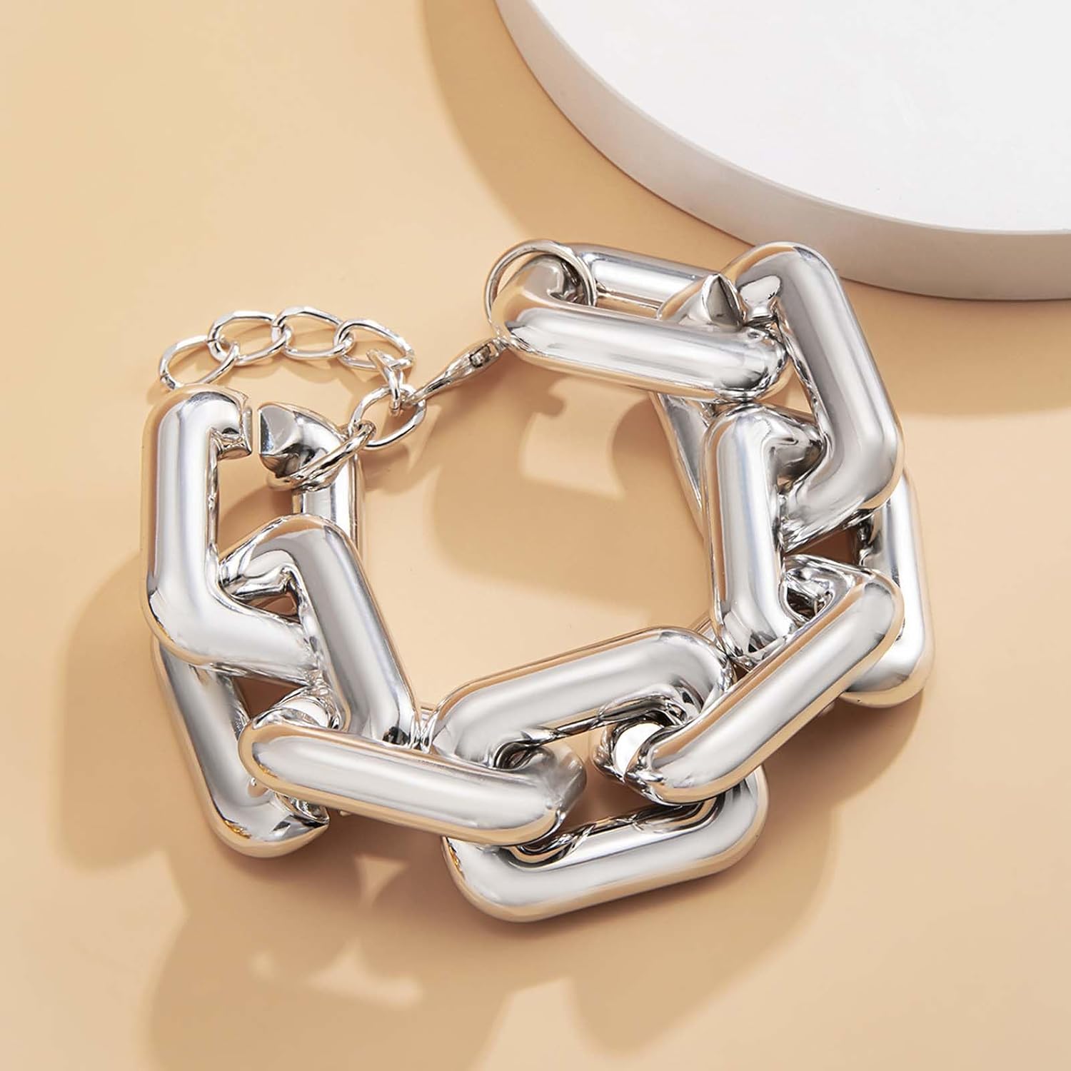 72ore Chunky Gold Bracelet Statement Bracelet for Women Punk Chunky Chain Bracelets Dainty Gold Accessories Jewelry for Women Trendy - Image 4