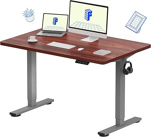 Miniatura 19 de FLEXISPOT EN1 - Escritorio eléctrico de altura ajustable de una pieza de 48 x 30 pulgadas para oficina en casa (marco plateado + parte superior