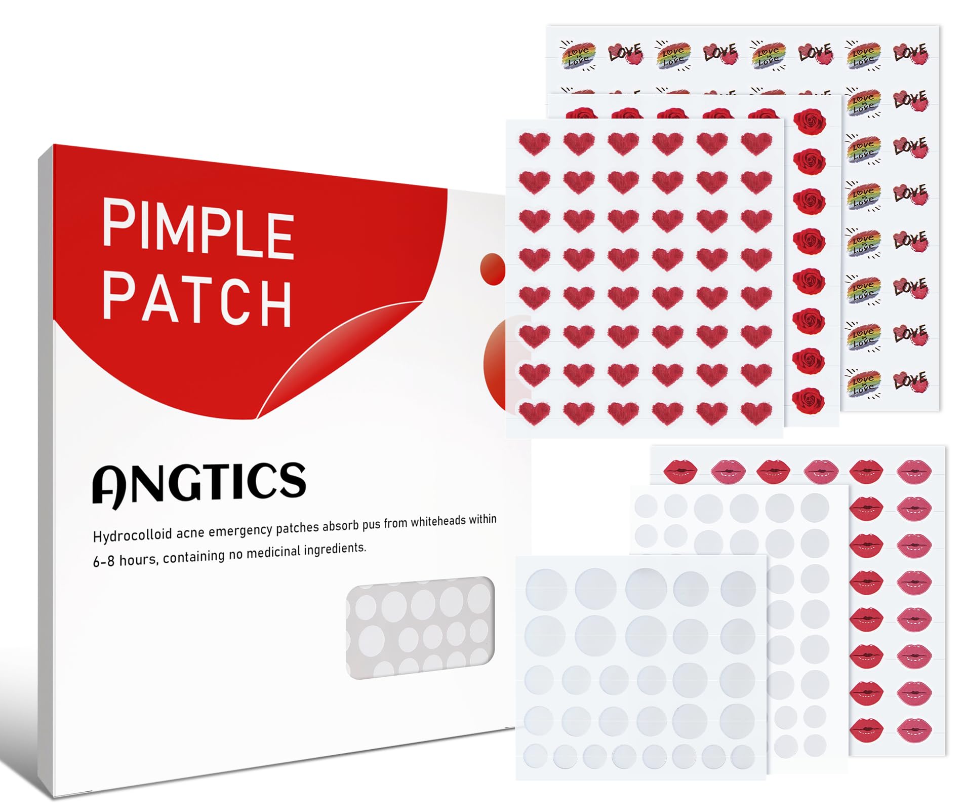 Pimple Patches for Face 496 Counts Acne Patches Hydrocolloid Zit Patches with Tea Tree Oil and Salicylic Acid