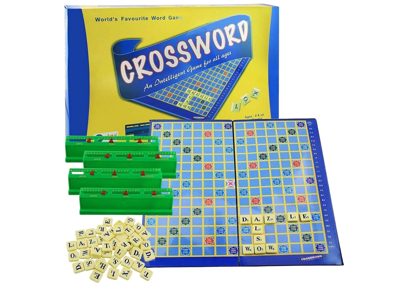 BKDT Marketing Crossword English Word Puzzle Game for Kids - Vocabulary Builder for Kids (Crossword Senior) - Birthday/Retrun Gifts