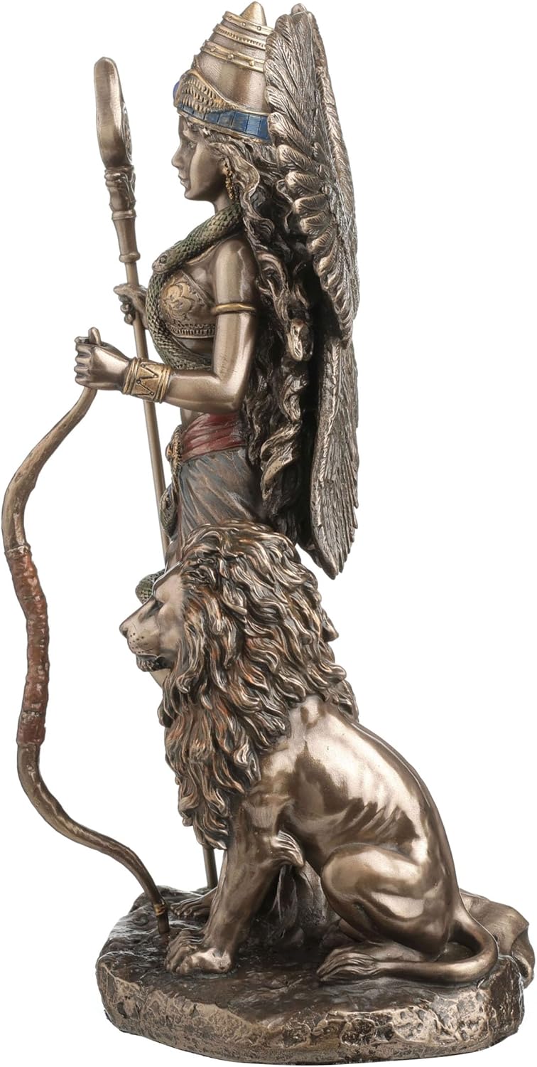 Veronese Design 9 1/8 Inch Inanna The Sumerian Goddess of Love and War Cold Cast Resin Bronze Finish Ancient Goddess Statue