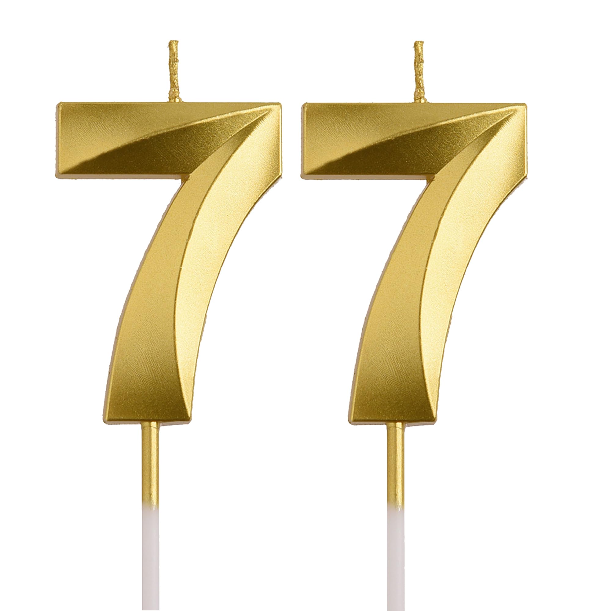79th & 97th Birthday Candles With Crown Design – Gold Number Cake Toppers For Milestone Celebrations - View #5