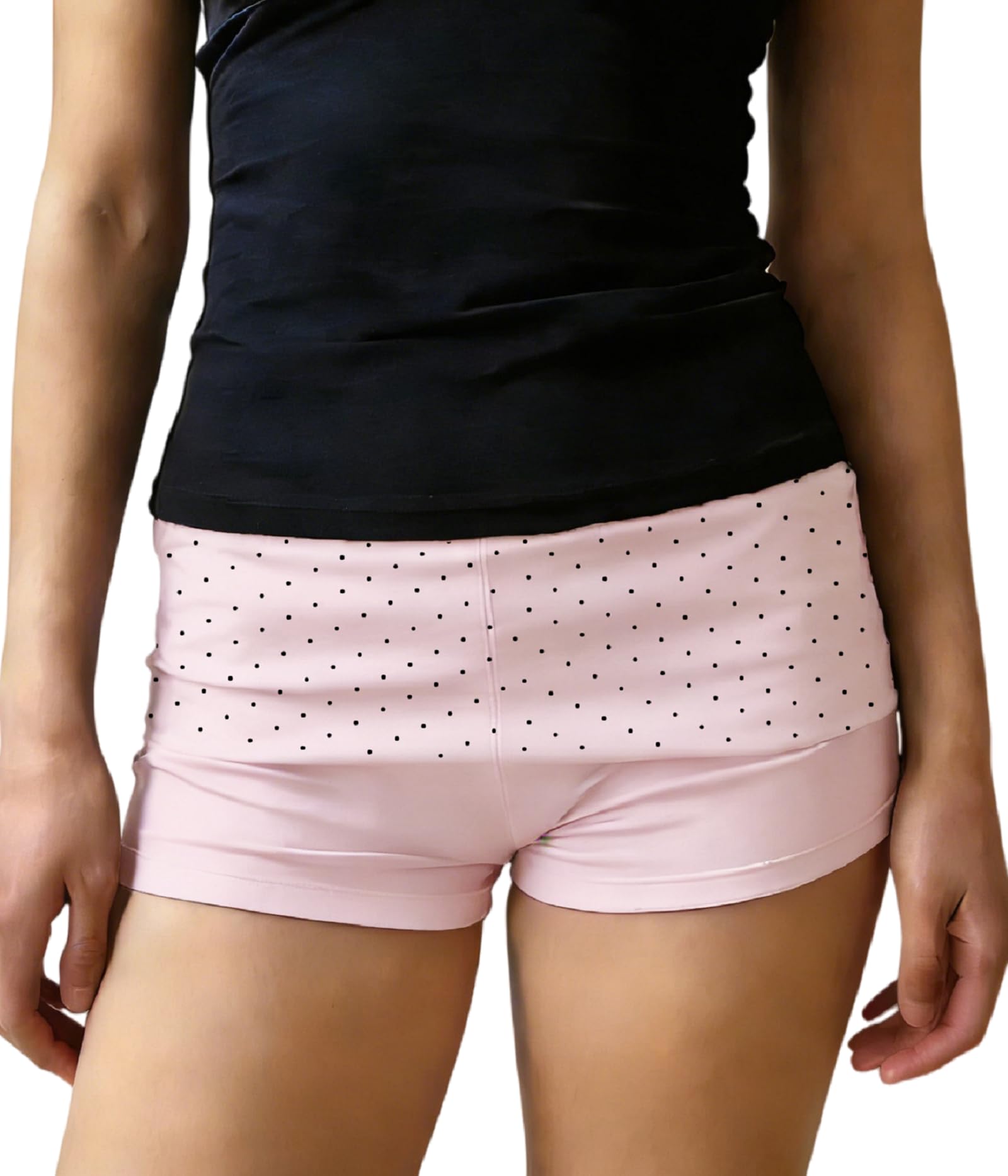 Women Fold Over Lounge Shorts Sexy Low Rise Yoga Shorts