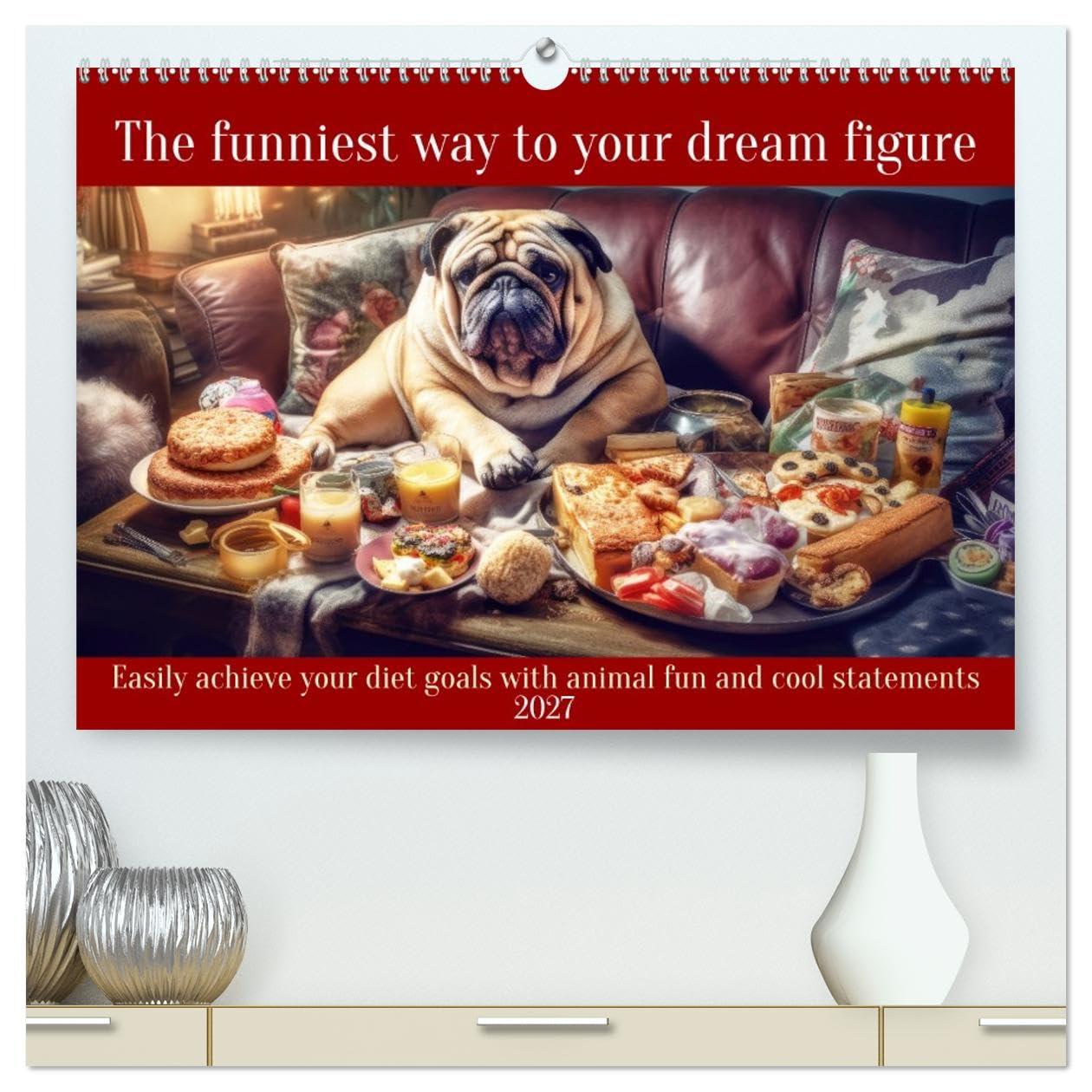 The funniest way to your dream figure (High Quality Premium Wall Calendar 2027 DIN A2 landscape),CALVENDO 12 Month Wall Calendar: Easily achieve your diet goals with animal fun and cool statements