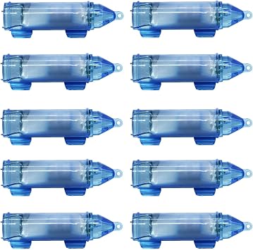 LED Underwater Fishing Light, Deep Drop Lights Waterproof Underwater Fishing Lure Light, LED Blue Lighted Fishing Lures Attractants Set Fish Lamp for Tuna Swordfish, 10 Pack