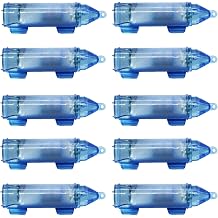 LED Underwater Fishing Light, Deep Drop Lights Waterproof Underwater Fishing Lure Light, LED Blue Lighted Fishing Lures Attractants Set Fish Lamp for Tuna Swordfish, 10 Pack