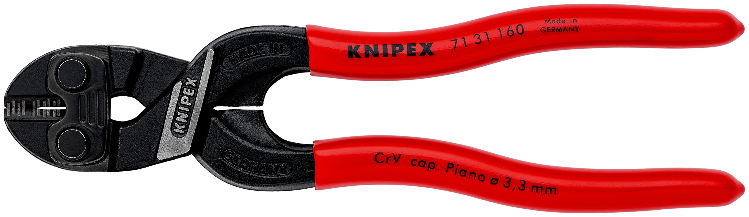 Knipex CoBolt S Coupe-Boulons Compact 160 Mm 71 01 160 - Noir Atramentisé Avec Gainage Plastique